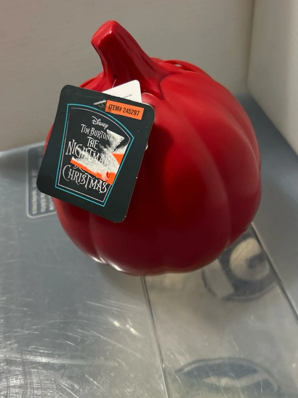 Disney Red and Teal Sally Pumpkin Lighted Accent